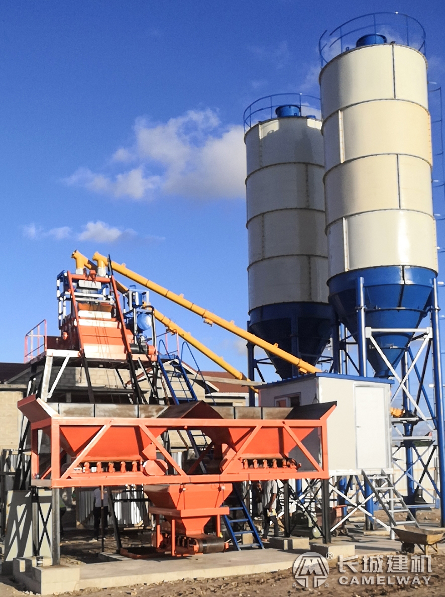 長城hzs25攪拌站坦桑尼亞建成 將服務于當?shù)匾环慨a項目建設