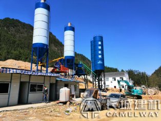 湖北恩施2hzs35攪拌站，雙機3