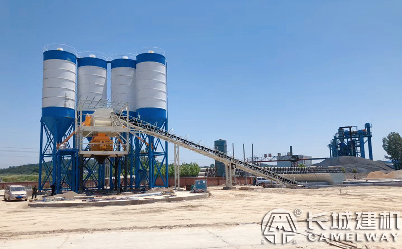 長(zhǎng)城建機(jī)三立攪拌站-hzs180站建站完成